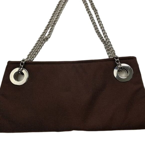 1154 Lill Studio Brown Pleated Patchwork Shoulder Crossbody Bag - Picture 2 of 8